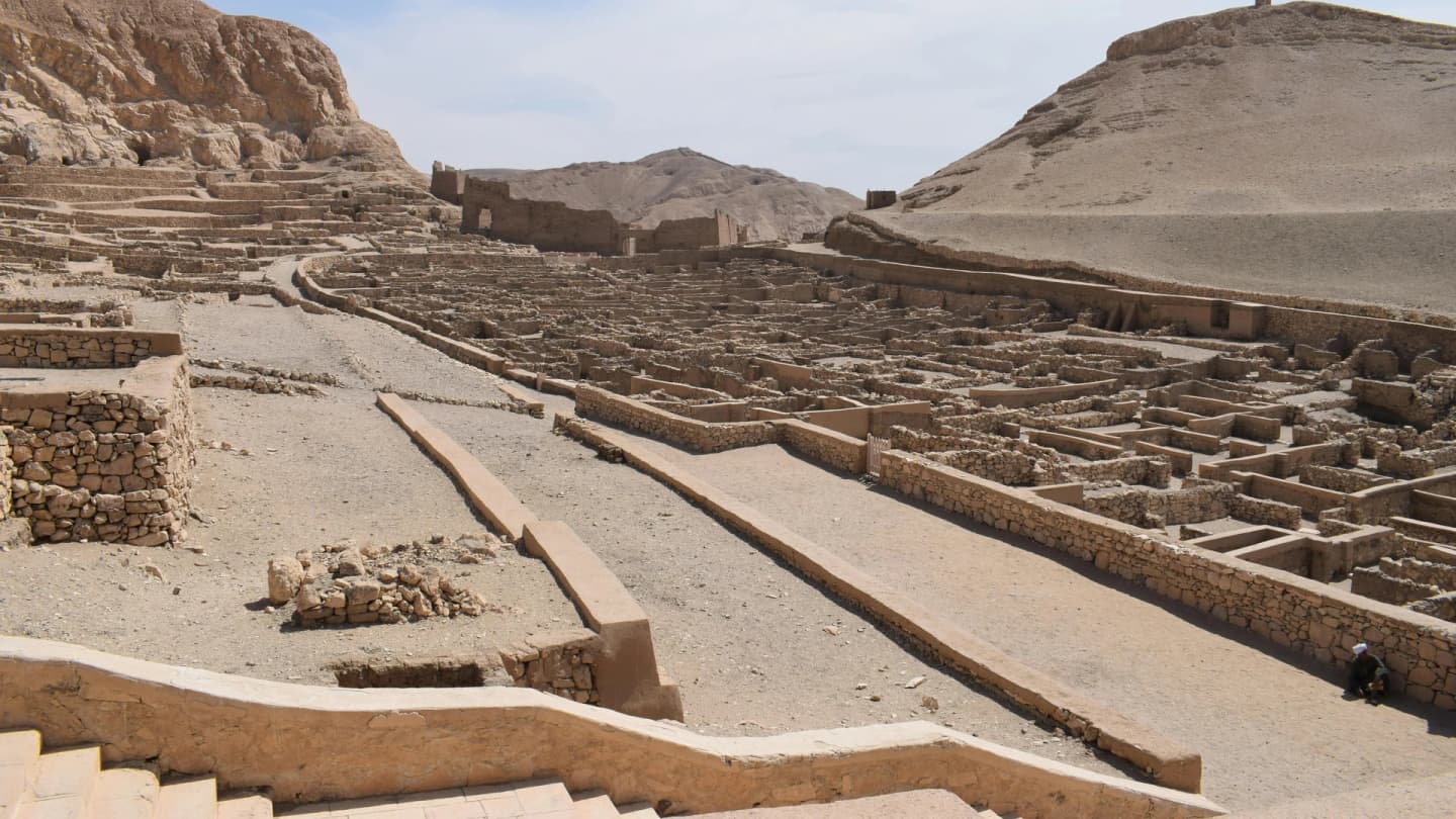 El Gouna, Egypt - Explore the historic ruins of deir el-medina, an ancient village in egypt's desert landscape.