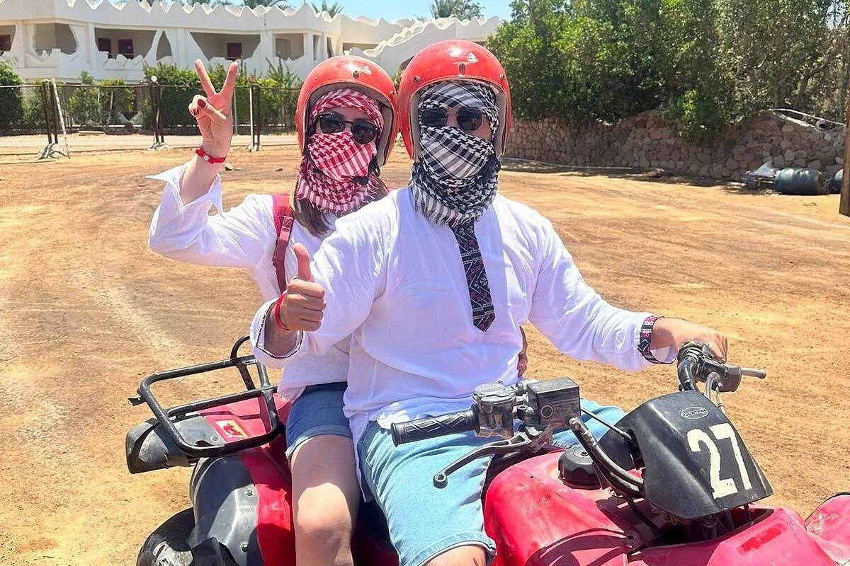 dahab canyons quad biking jeep boat with meals from sharm - Image 3