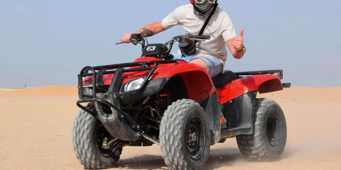 Hurghada: Desert Quad Bike/ATV with BBQ & Transfer