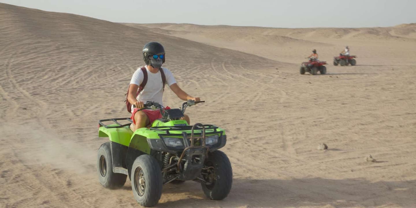Sahl Hasheesh: Quad Bike Desert Safari with Pickup