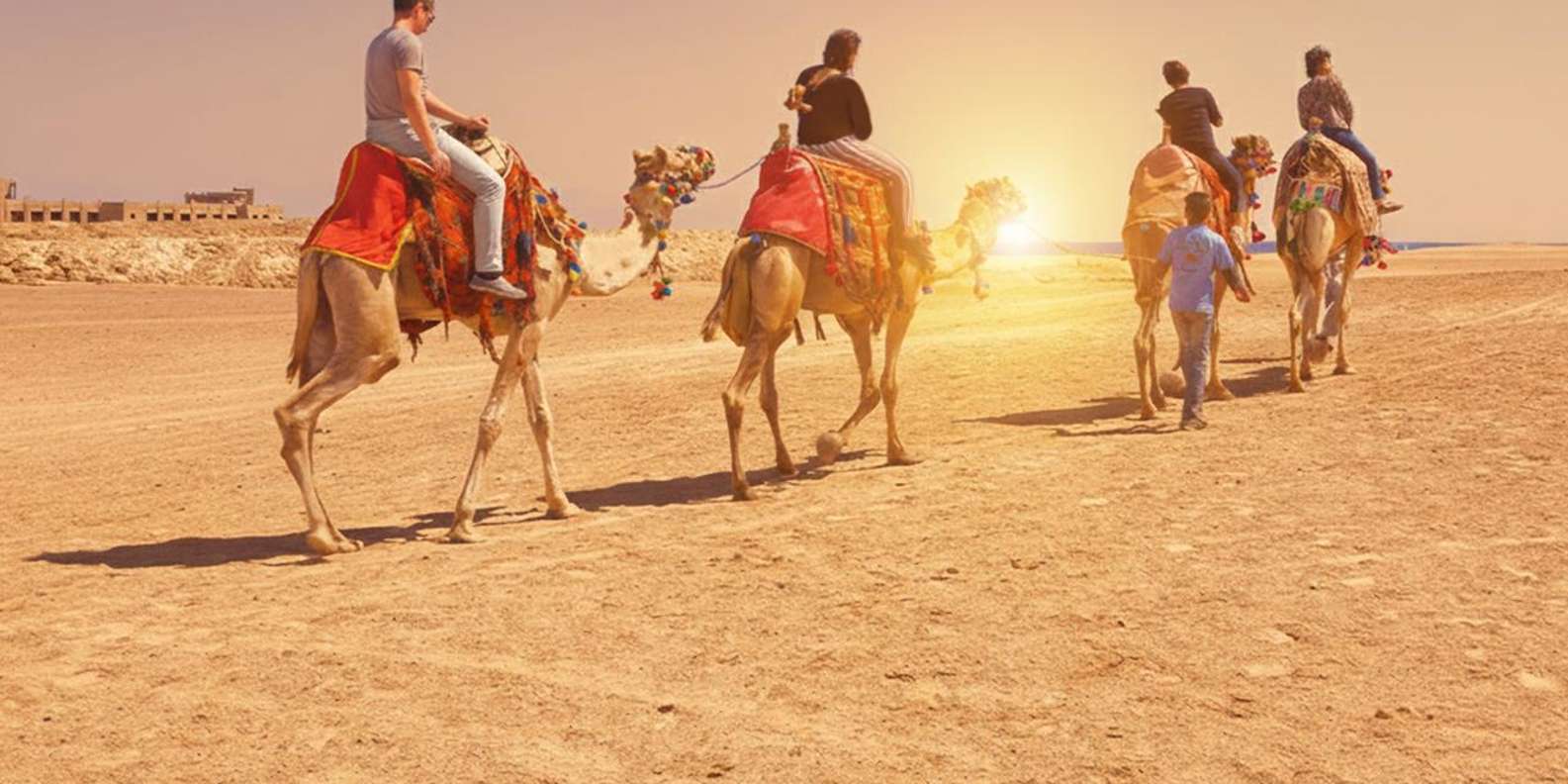 Hurghada: Sea & Desert Camel Ride w/Dinner, Show